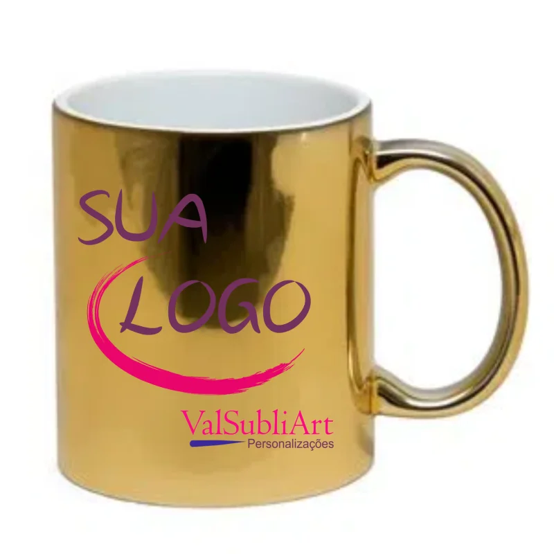 Caneca personalizada cromada